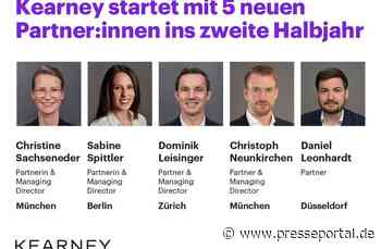 Strategieberatung Kearney startet mit fünf neuen Partnerinnen und Partnern ins zweite Halbjahr