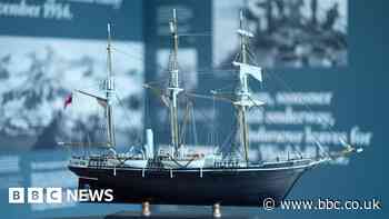 Shackleton ship model brought from Ukraine to Cornwall