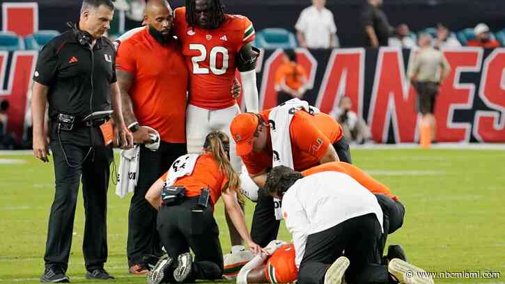 UM coach says injured safety Kamren Kinchens is ‘in good shape' after scary hit during game against Texas A&M