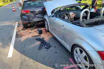 Unfall auf der B7 zwischen Rimbeck und Ossendorf