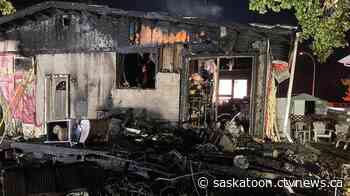Two humans, a dog and three snakes escape overnight house fire in Saskatoon