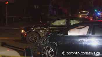 2 men charged after stolen vehicle caused several collisions in Durham Region that injured 2 police officers