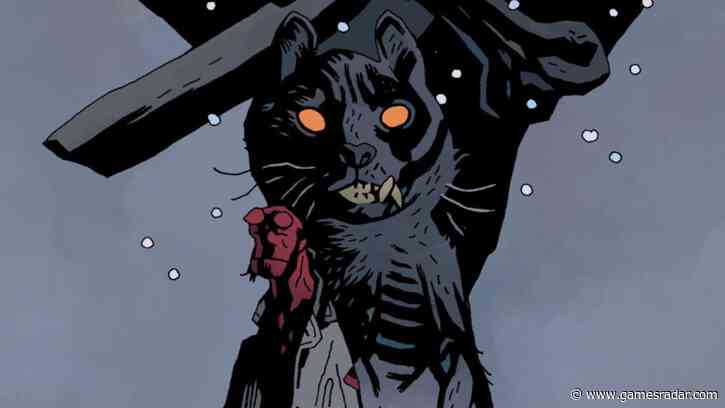 Hellboy meets the Yule Cat in his first visit to Iceland this winter