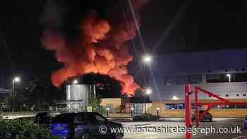 Huge fire breaks out at vape factory in Blackburn