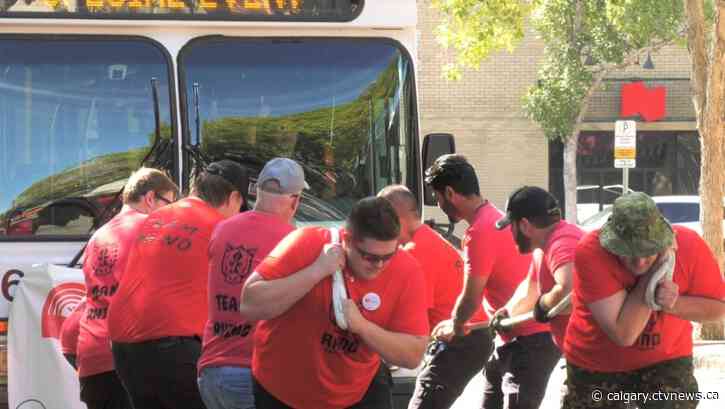 Lethbridge United Way holds first-ever chairty Pull the Bus event