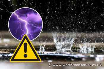 Met Office yellow warning for Hertfordshire thunderstorms