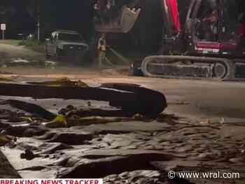 Road closed due to water main break in Knightdale