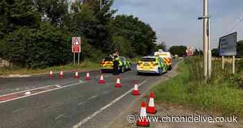 Four in hospital and two men arrested following collision involving 'stolen' van in Cramlington