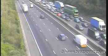 Overturned car halts M5 traffic near Bristol - updates