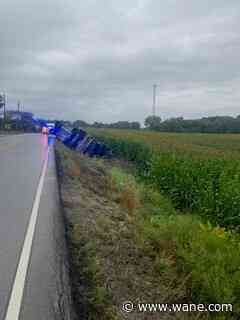 Truck driver injured after semi rolls into DeKalb County ditch