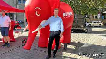 Heizungsgesetz: Linke kommen mit rotem Elefanten nach Jena