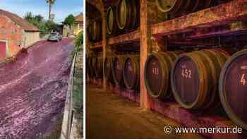 Millionen Liter Rotwein fluten ein Dorf in Portugal – Anwohner sind besorgt