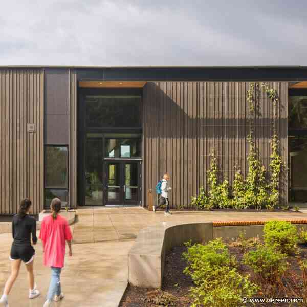 Hacker references nearby woods in revamp of athletic centre at Portland school