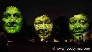 Meet the giant faces projected on East Avenue trees
