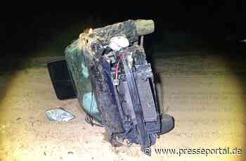 POL-PDLD: Pkw kommt von Fahrbahn ab und überschlägt sich