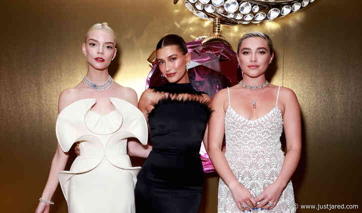 Florence Pugh, Anya Taylor-Joy, & Hailey Bieber Meet Up in Tokyo for Tiffany & Co. Store Opening Event