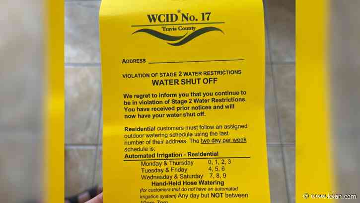 Water customers in Travis County have questions after $500 fine, service shut off