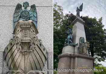Oswaldtwistle war memorial restored after vandalism damage