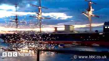 Video shows crowd letting off fireworks near HMS Warrior in Portsmouth