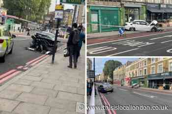 Two in hospital after Stoke Newington High Street crash