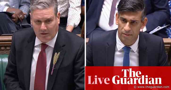 Sunak branded ‘inaction man’ at PMQs as Starmer attacks record on schools, prisons and China – UK politics live