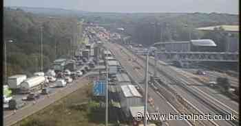 Live: M4 lane closed near Bristol after van transporter crash
