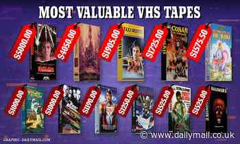 YOUR movie collection could be worth a fortune: These cult classic VHS tapes are selling for THOUSANDS of dollars