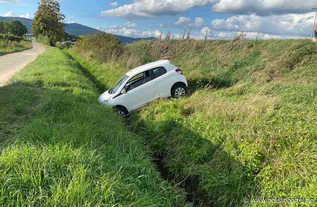 POL-PDNW: Verkehrsunfall mit Personenschaden/ Vollgas in den Graben