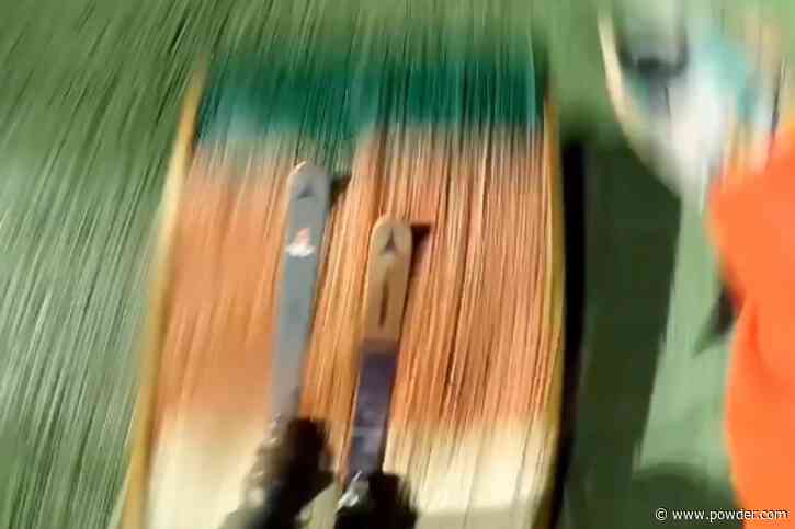 Skier Attempts 115-Foot Frontflip On Artificial Ski Slope