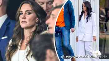 Wem steht’s besser? Meghan Markle und Kate Middleton im weißen Anzug