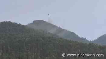 La foudre a frappé, plusieurs arbres en feu après un violent orage dans un village ce jeudi après-midi