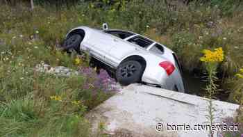 Suspended driver with loaded gun crashes into ditch trying to flee police on Hwy 10