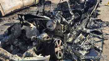 Deliberately set fire destroys safety officer's truck, damages building in Manitoba First Nation: RCMP