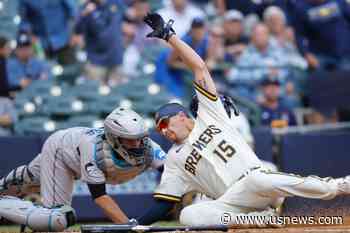 Tyrone Taylor Hits 2 RBI Doubles and Scores Go-Ahead Run in Brewers' 4-2 Victory Over Marlins