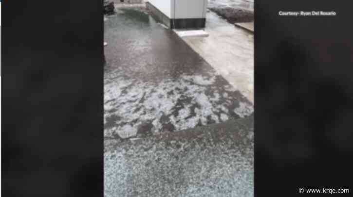 Large rainfall causes class cancellation at CNM and construction cleanup in SW Albuquerque