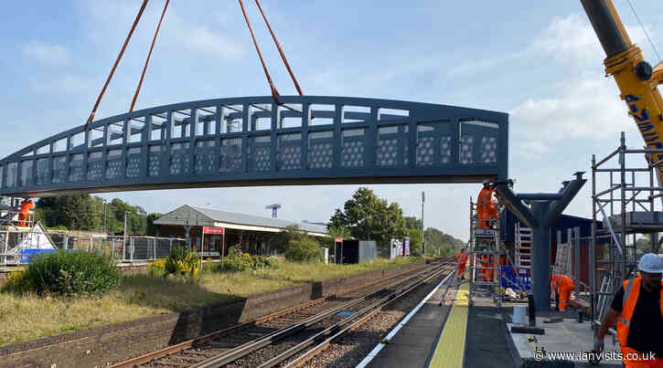 New footbridge installed at Walton-on-Thames station