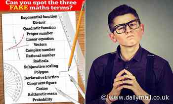 Men are more likely to pretend they know mathematical terms, study finds - so can YOU tell which of these are real, and which are made up?