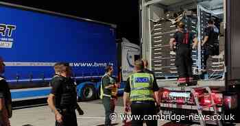 Woman and 2 children found in Cambs trapped in a refrigerated grape lorry after travelling from Europe