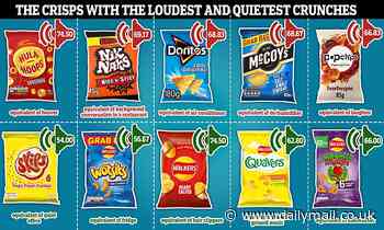 The most annoying crisps to eat in public, revealed: Scientists name the brands with the loudest crunch - and say the noisiest is the same volume as a vacuum cleaner