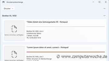 Schnellzugriff auf Druckerwarteschlange per Desktop-Link