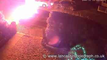 CCTV shows car being set on fire in targeted attack
