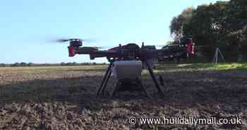 East Yorkshire farm 'first' to use drone to sow crop