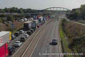 Live A14 traffic updates today as road closed near Cambridge due to 'police-led' incident