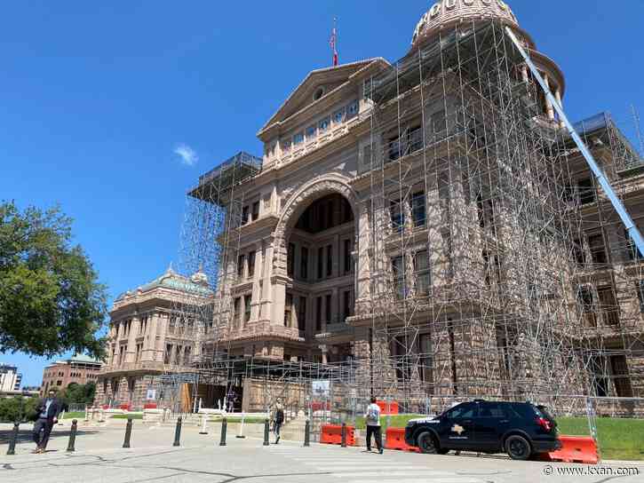 Why is there scaffolding on the Texas Capitol building? 