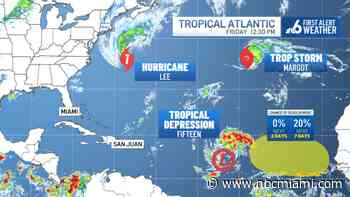 Tropical Depression 15 forms in the Atlantic, expected to become Tropical Storm Nigel