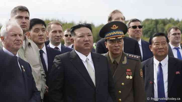 Kim Jong Un arrives at city near Vladivostok where he’s expected to visit Russia’s Pacific fleet