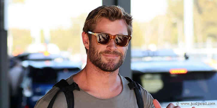 Chris Hemsworth & His Mother Are All Smiles Arriving In Sydney