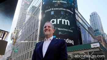 Arm Holdings shares gain nearly 25% in biggest initial public offering since late 2021