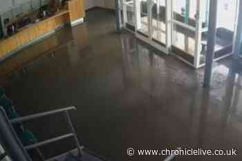 Video shows devastating scale of flooding at Gateshead school with severe damage caused to building