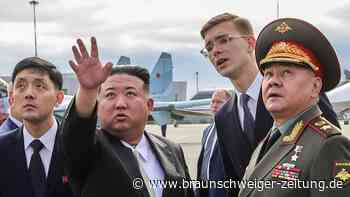 Kim Jong Un mit russischem Verteidigungsminister auf Kriegsschiff